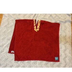 Sesame Place Poncho Towel for Bath Beach Pool - Child Or Toddler 24”x16” Red